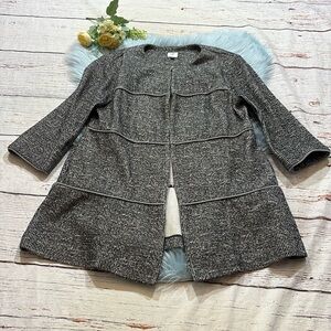 Cabi The Times Black White Car Coat Jacket sz M